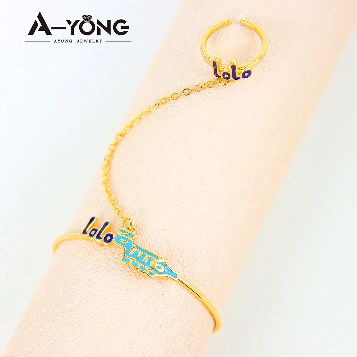 Saudi Arabia Muslim Kids Bracelet 21k Gold Plated Fashion Cute Copper Child's Bangles Dubai Luxury Children Jewelry Gifts