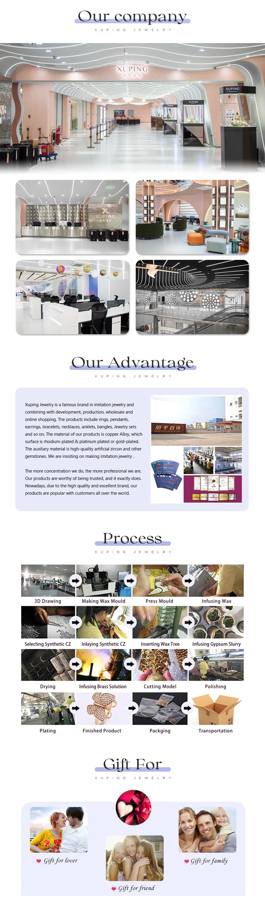 Xuping Jewelry New Arrival Baby Animal Pendant Necklace Hoop Earrings Set for Children Gift X000819326