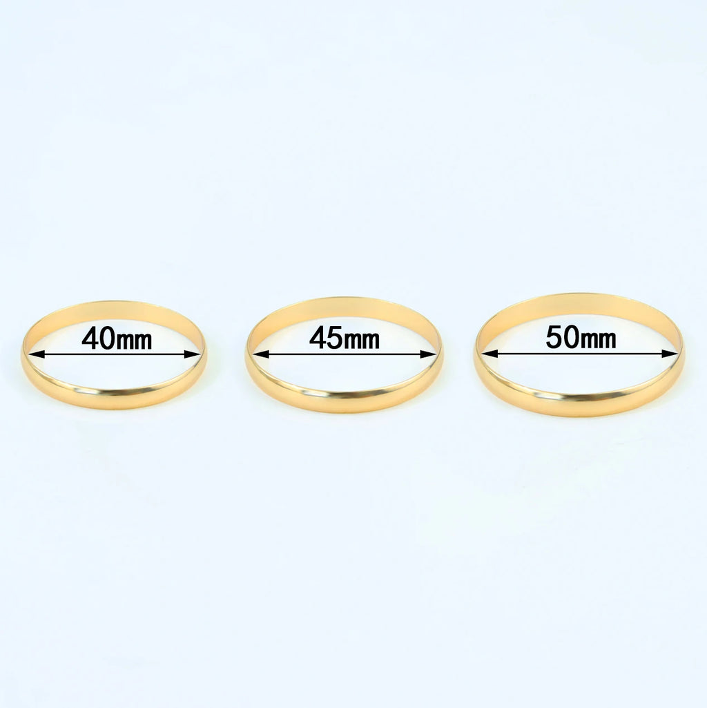 Dubai Fashion Kid's Bangles 21k Gold Plated Turkish Simple Baby Twist Bracelet Arabic Muslim Children Daily Party Jewelry