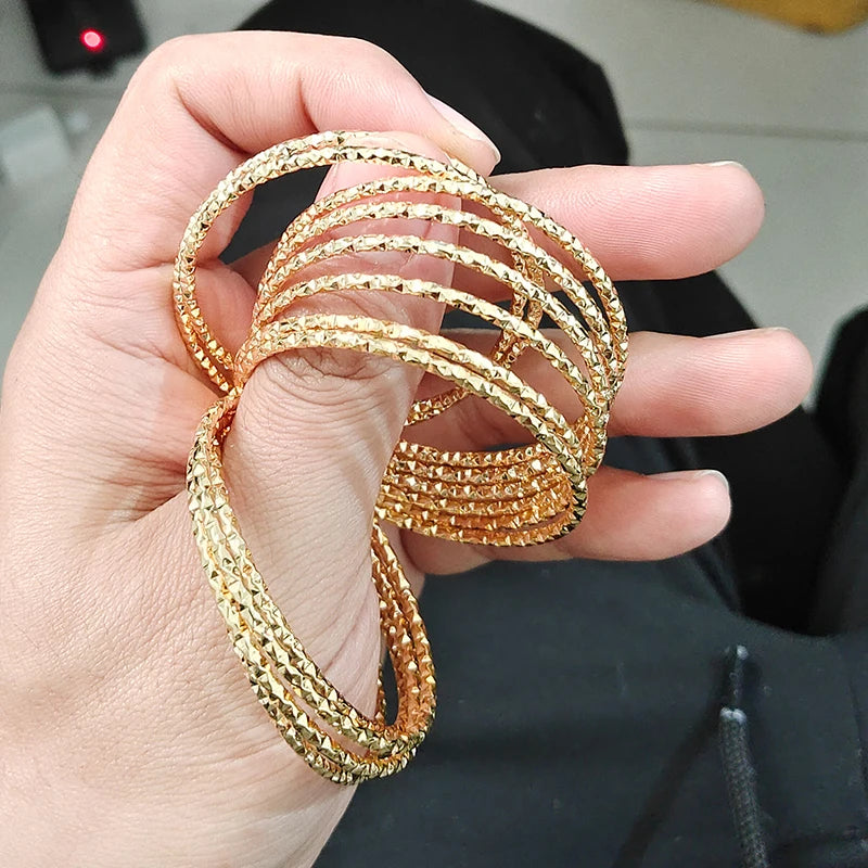Baby Arabic Indian Jewelry Gold Color Bangles For Kids Copper Baby Bracelets