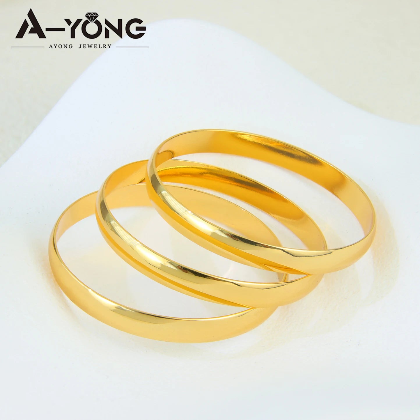 Dubai Fashion Kid's Bangles 21k Gold Plated Turkish Simple Baby Twist Bracelet Arabic Muslim Children Daily Party Jewelry