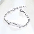 Personalize Baby Name Bracelet Infant Bangle  Jewelry Customized Engravable ID Name Stainless Steel Chain Birthday Gift
