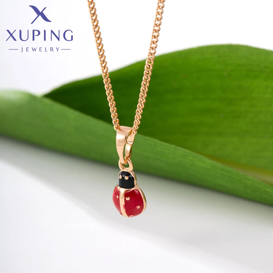 Xuping Jewelry New Arrival Baby Animal Pendant Necklace Hoop Earrings Set for Children Gift X000819326