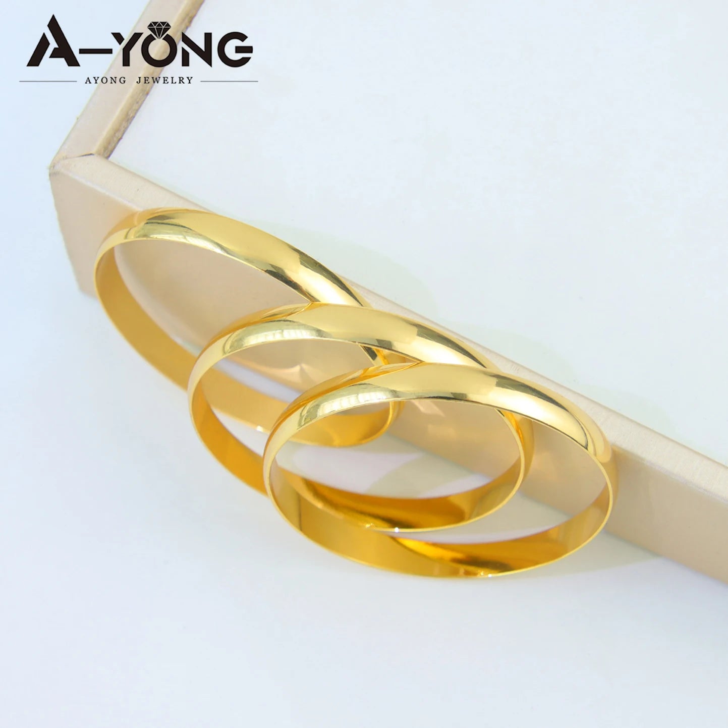 Dubai Fashion Kid's Bangles 21k Gold Plated Turkish Simple Baby Twist Bracelet Arabic Muslim Children Daily Party Jewelry