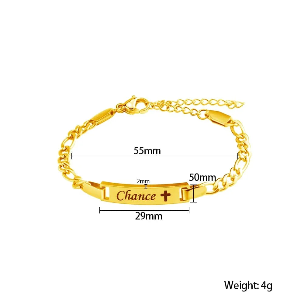 Personalized Baby Bracelet with Birthstone Engrave ID Customzied Name Cuban Adjustable Chain Newborn Child Birthday Jewelry Gift